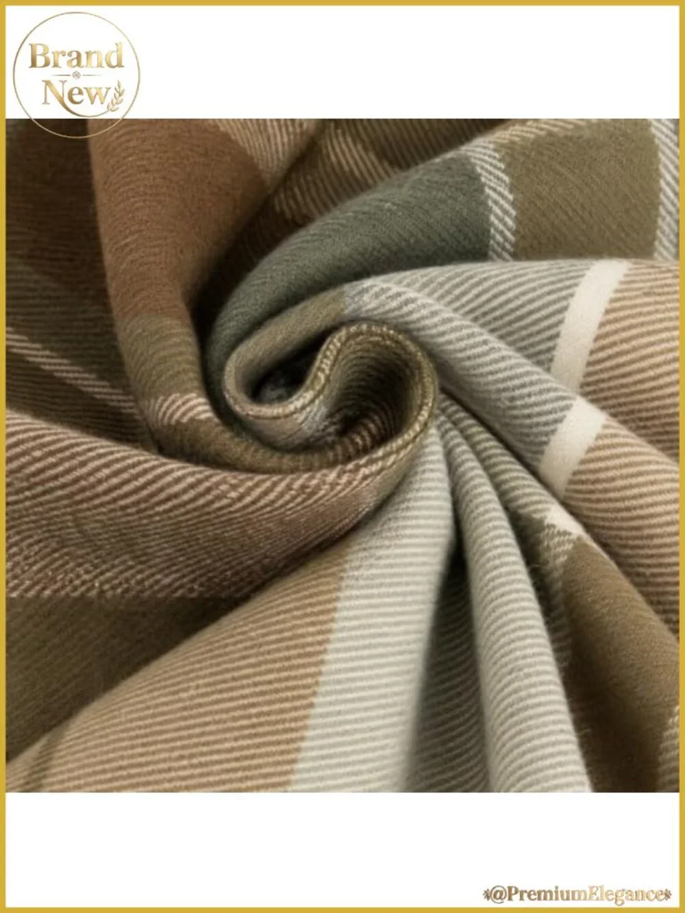 Womens Plaid Winter Scarf Large Tassel Shawl Wrap Soft Polyester Blanket